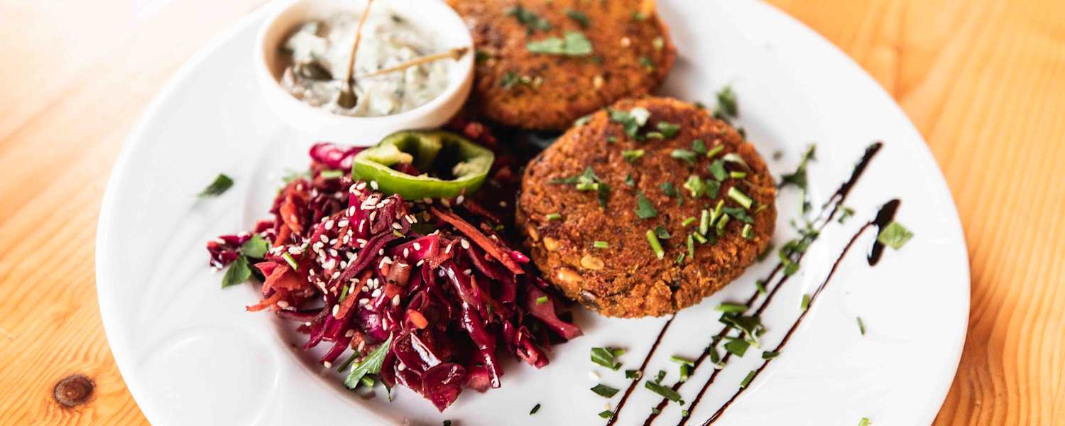 Polenta-Gemüse-Laibchen von der Franz-Fischer-Hütte