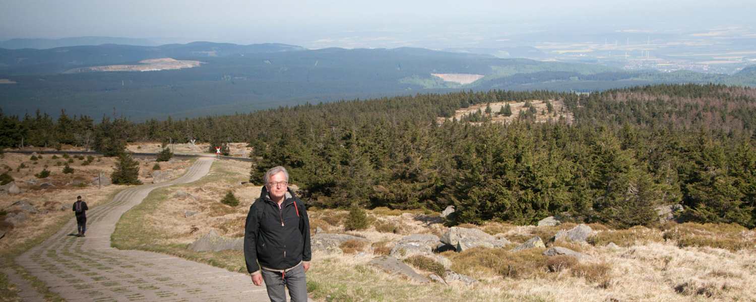 Hans Zippert beim Wandern