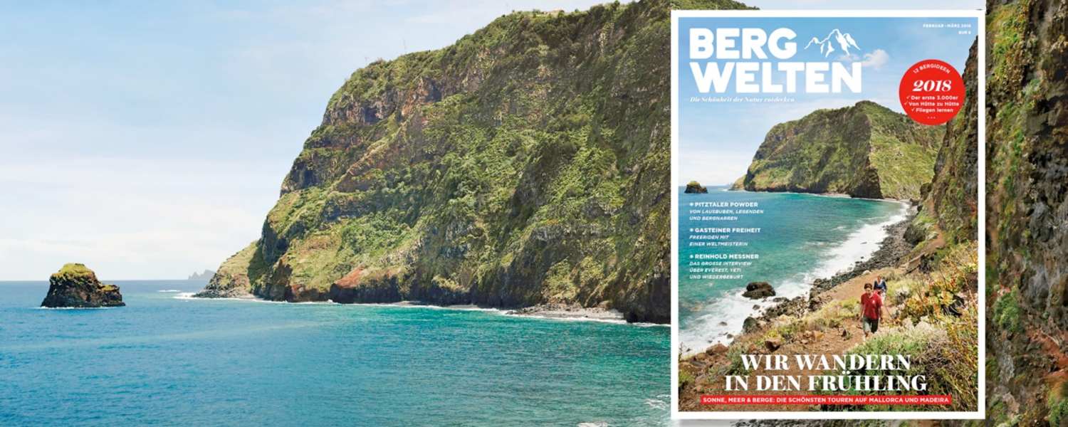 Cover des Bergwelten Magazins (Februar/März 2018)
