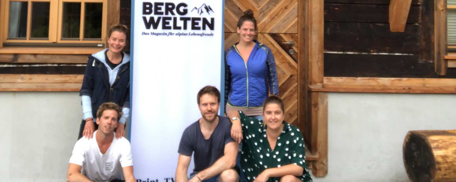 Die Bergwelten Online-Redaktion auf der Alm