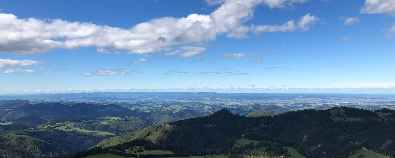 Ausblick vom Gipfel der Reisalpe auf die Gutensteiner Alpen, Niederösterreich