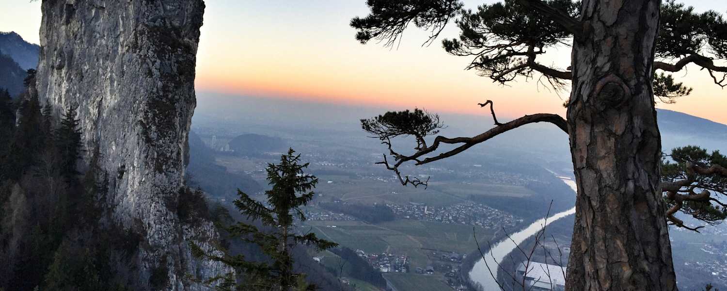 Blick vom Kleinen Barmstein Richtung Salzburg mit Großem Barmstein