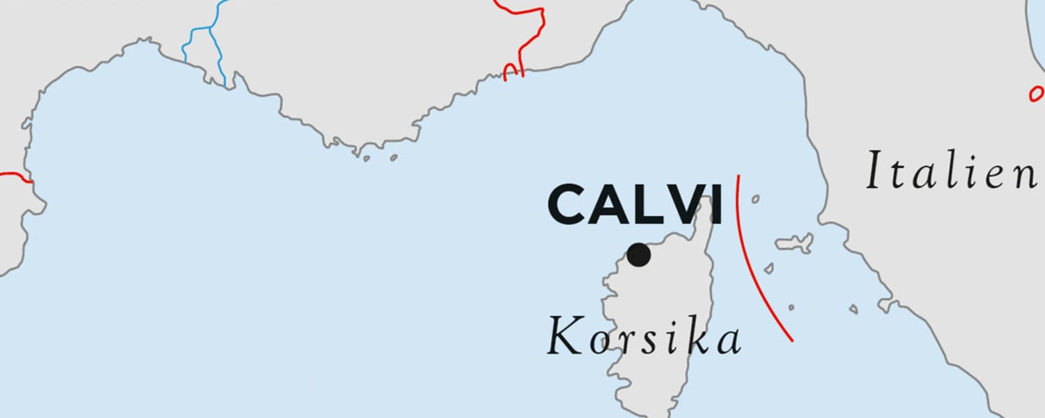 Korsika im Mittelmeer