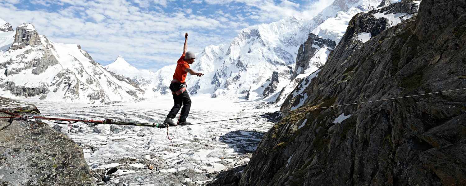 David Lama auf dem Weg zum Masherbrum, dem siebthöchsten Berg im Karakorum