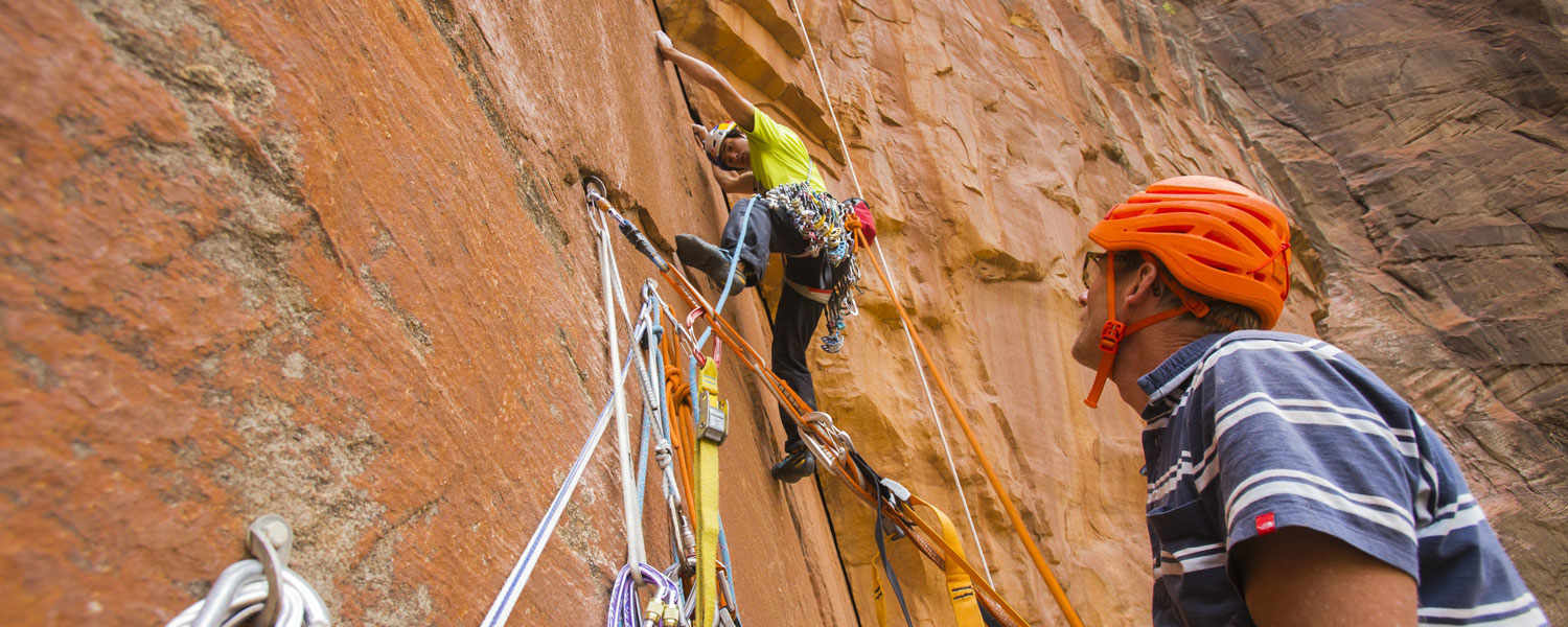 David Lama und Conrad Anker klettern im Zion National Park 2015
