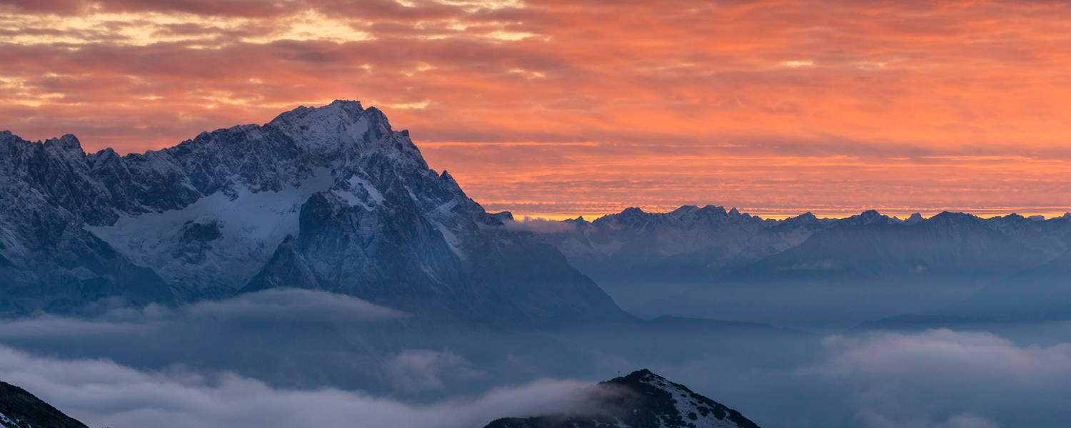 Zugspitze Sonnenuntergang