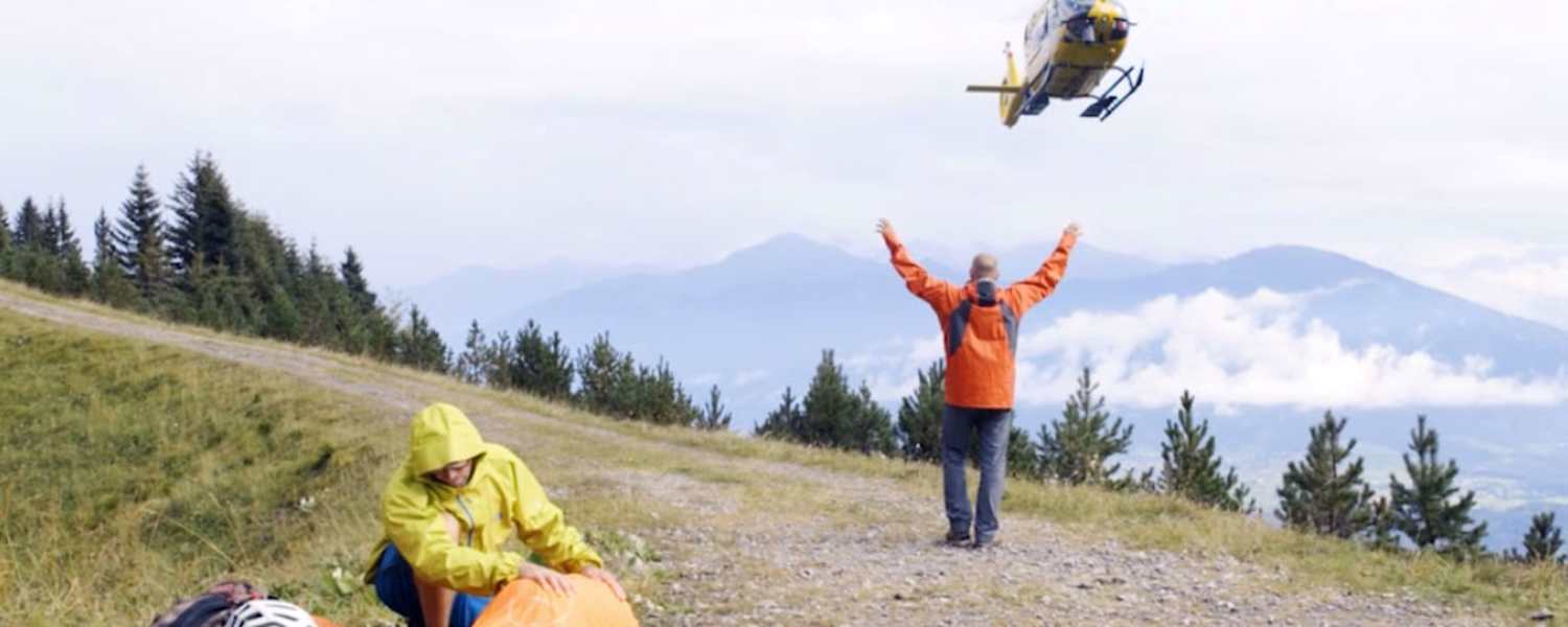 Notfall Mountainbike-Unfall am Berg