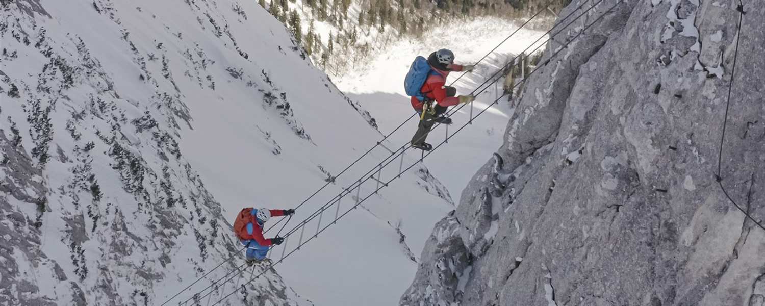 Donnerkogel-Klettersteig im Winter