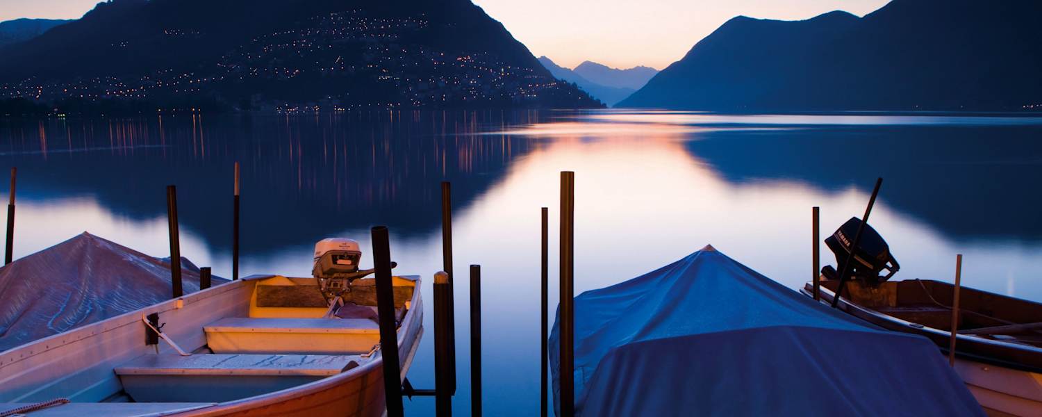 Foto: Blick auf den Luganersee von Paradiso