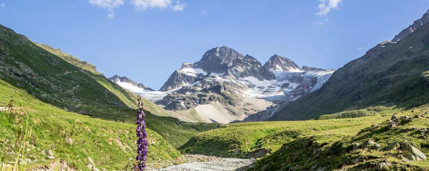 Der höchste Berg Vorarlbergs, der Piz Buin Grond (3.312 m)