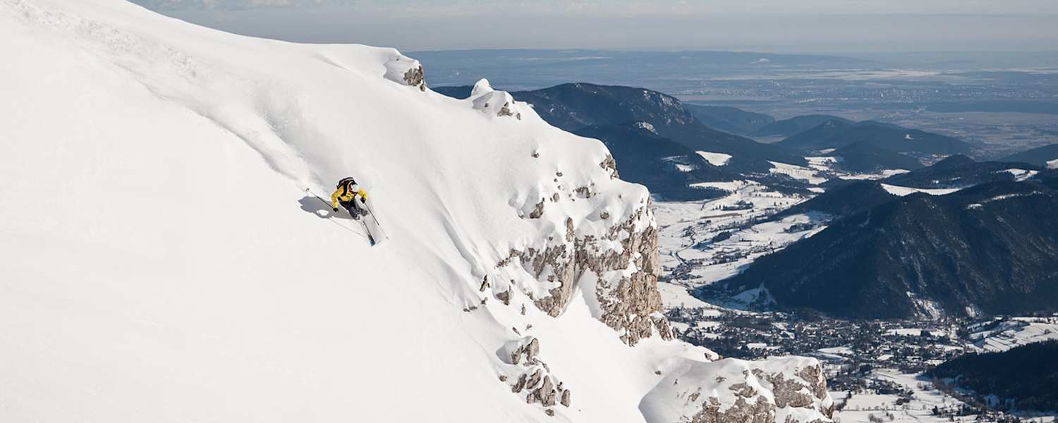 Skifahrer in Puchberg am Schneeberg