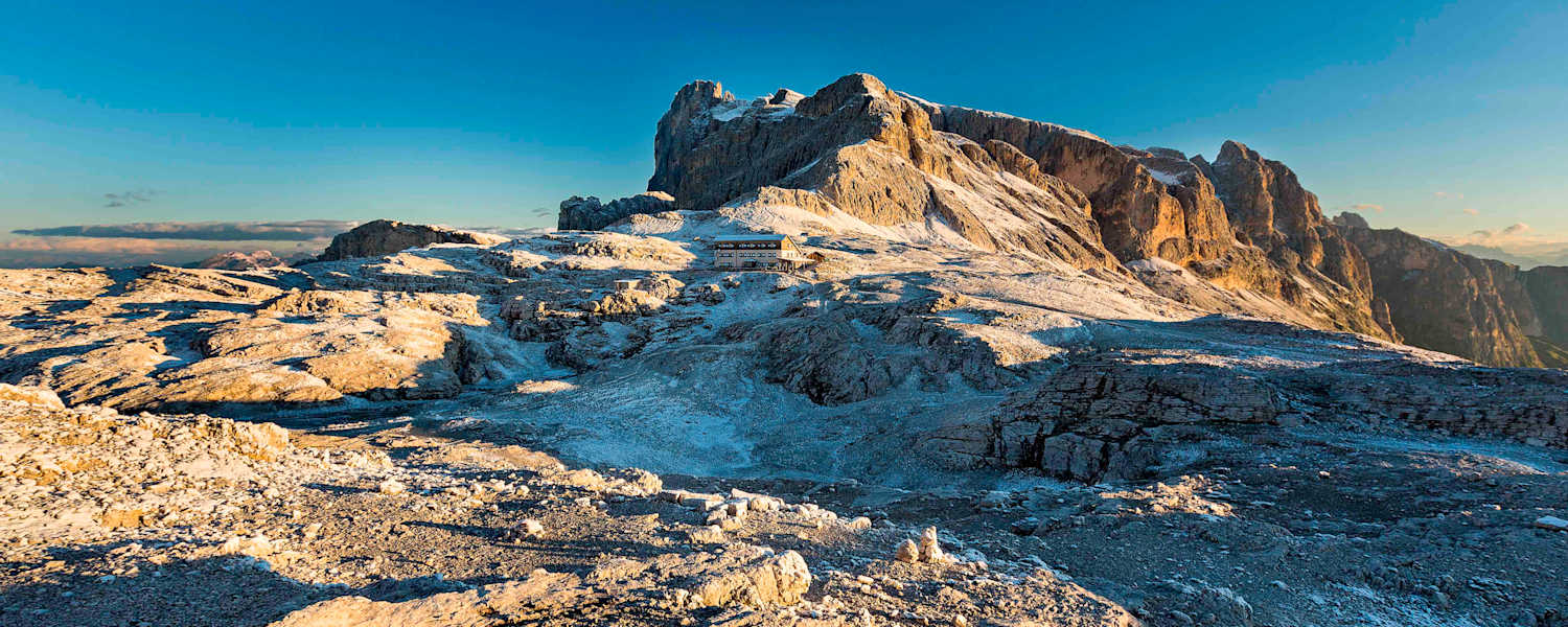 Rifugio Rosetta in der Pala Gruppe