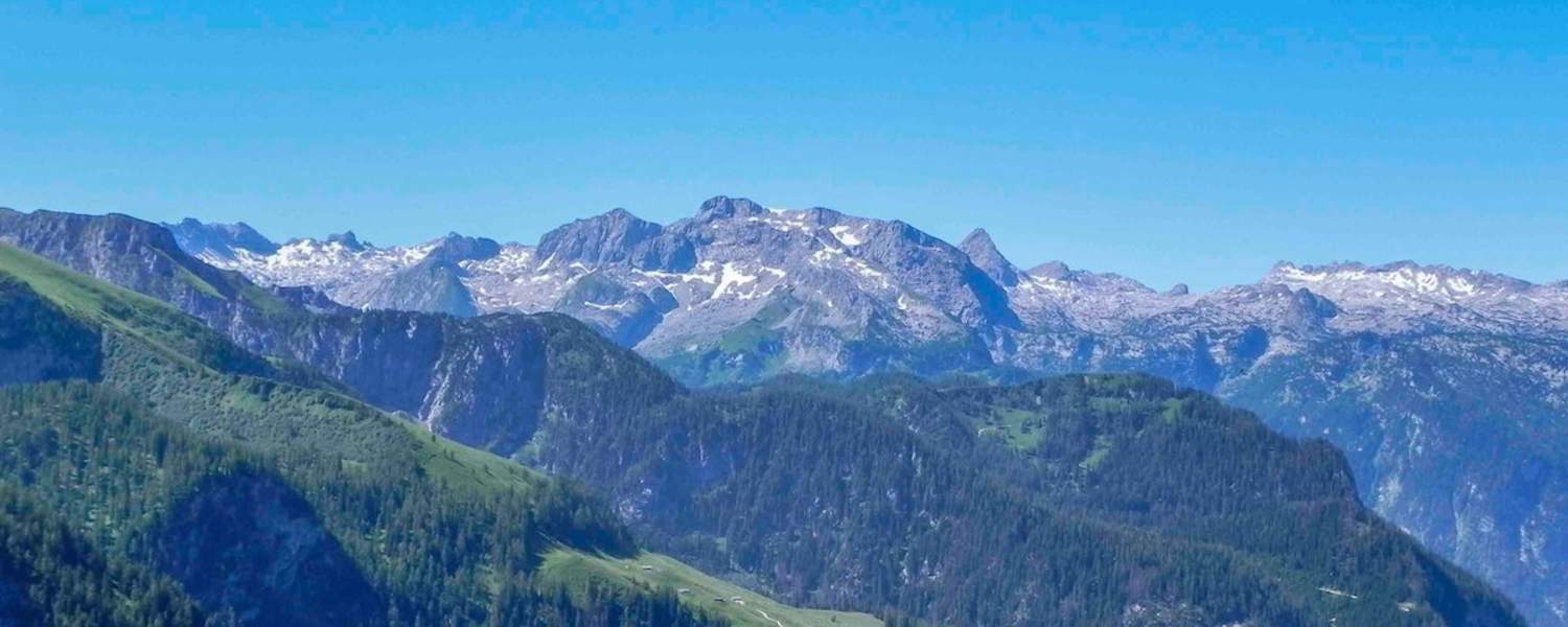 Blick vom Kamm am Jenner zum Steinernen Meer