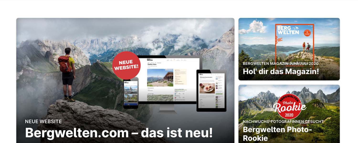 Bergwelten.com neue Webseite
