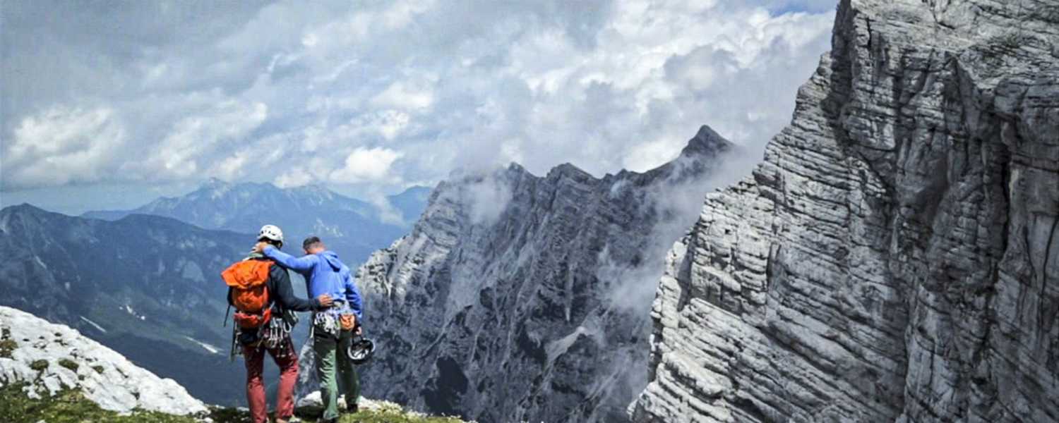 Hanspeter Eisendle und Marko Prezelj nach dem erfolgreichen Aufstieg