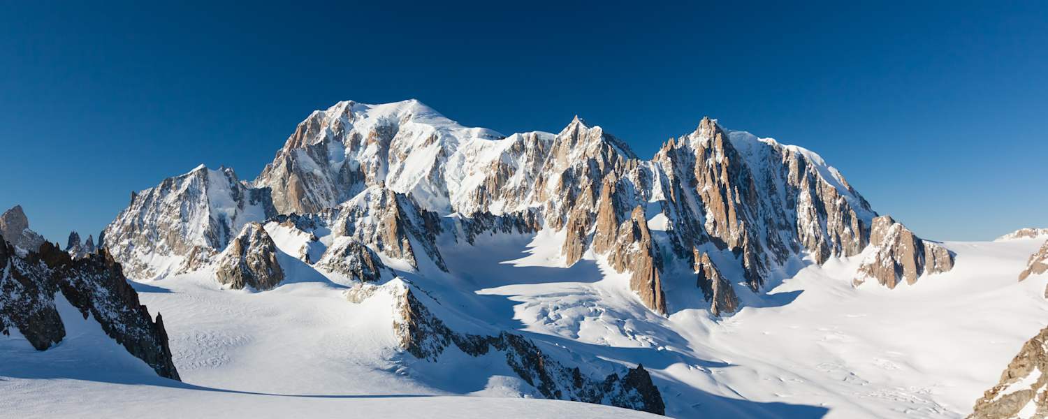 Skitourengeher im Vallee Blanche