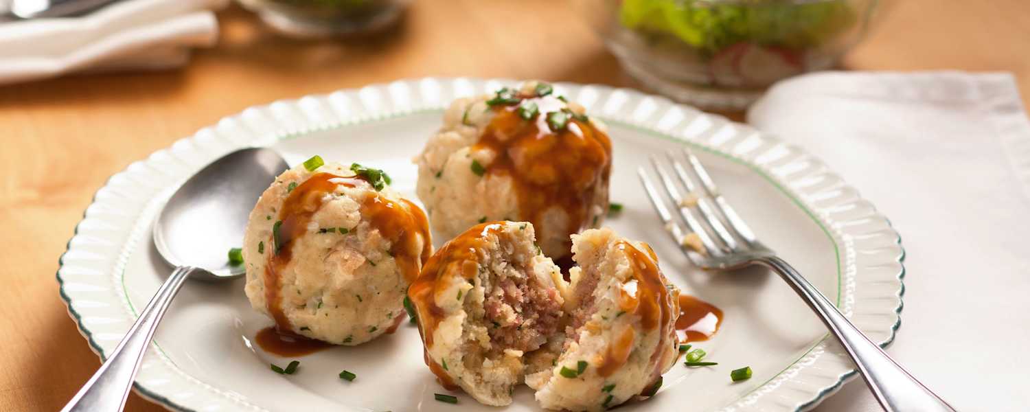 Gefüllte Knödel vom Waxriegelhaus in der Steiermark