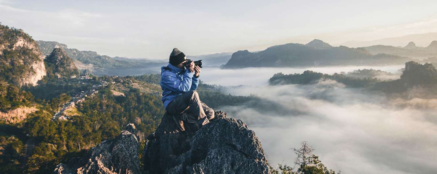 Fotograf auf Berg