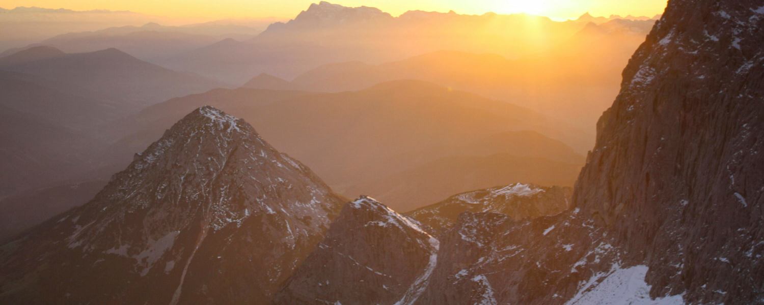 Alpen: Sonnenuntergang