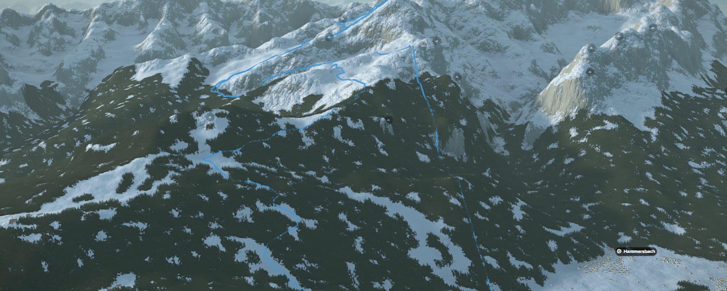 Blaue Stunde am Wahrzeichen von Garmisch-Partenkirchen: der Alpspitze (2.628 m)