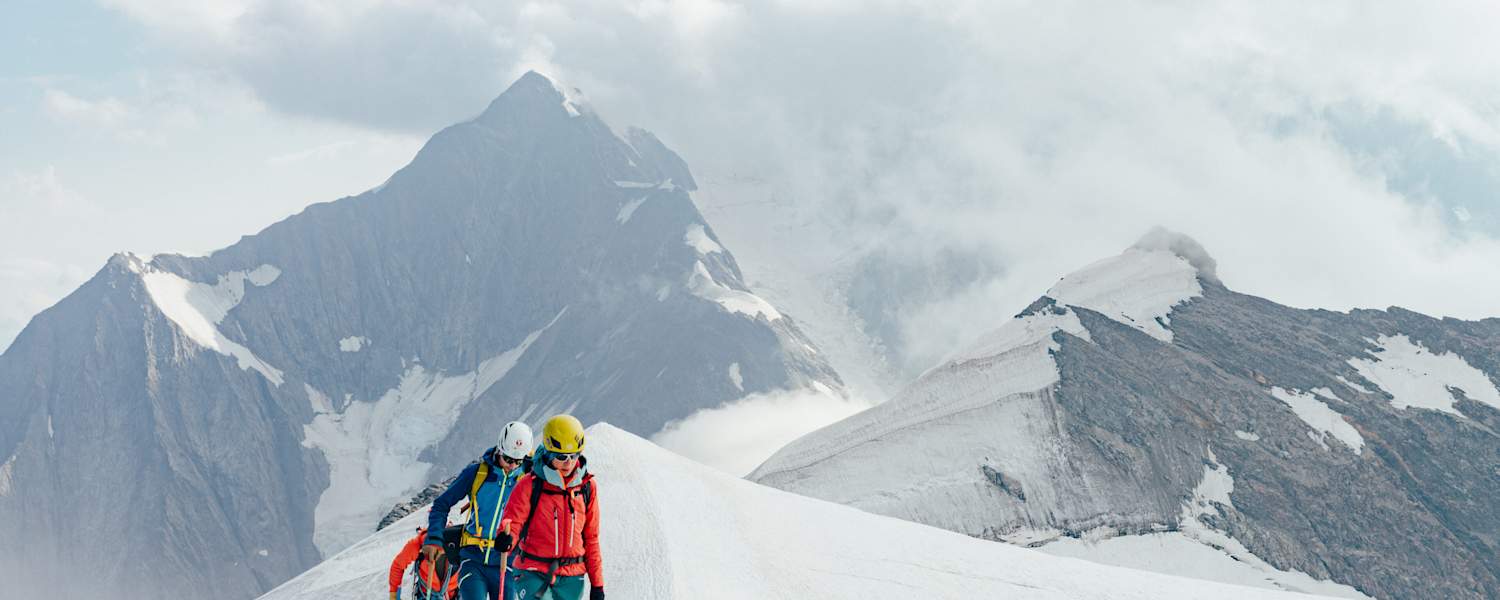 Auf dem Weg zur Durier Hütte in der Mont Blanc Gruppe.