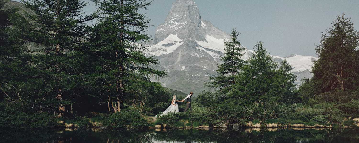 Hochzeit vor der Kulisse des Matterhorns