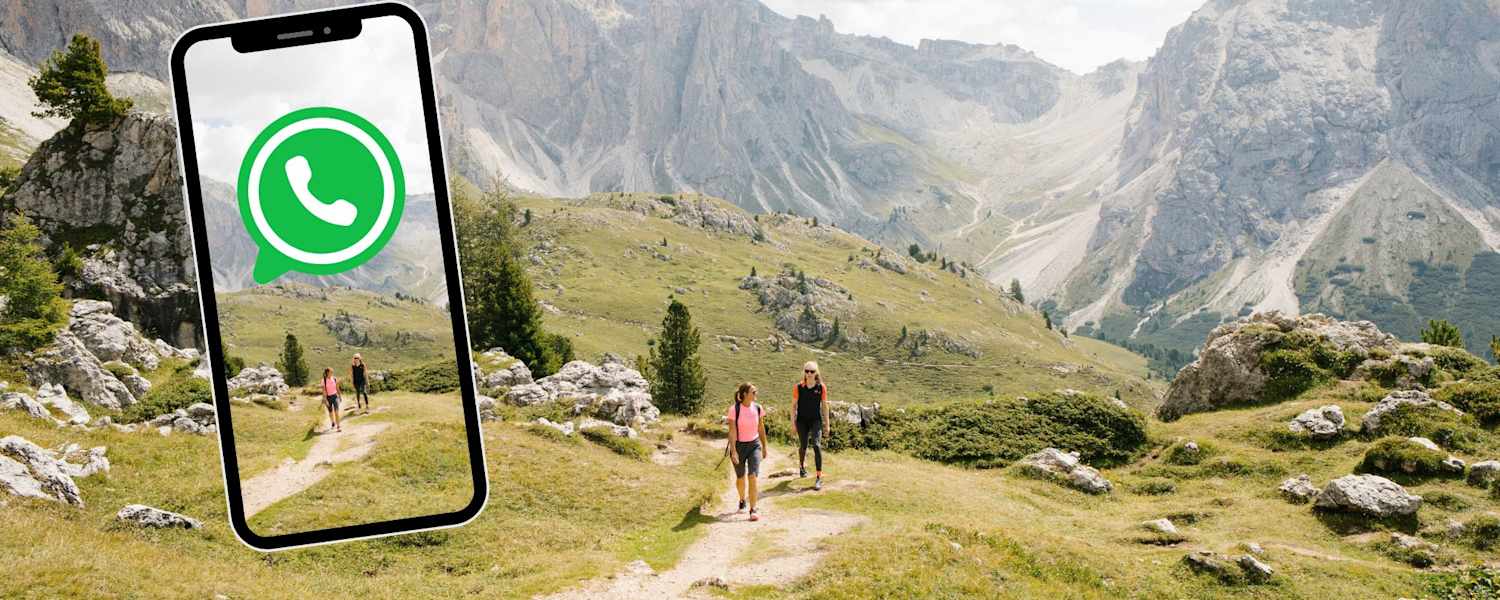 Bergwelten WhatsApp Kanal Südtirol Handy
