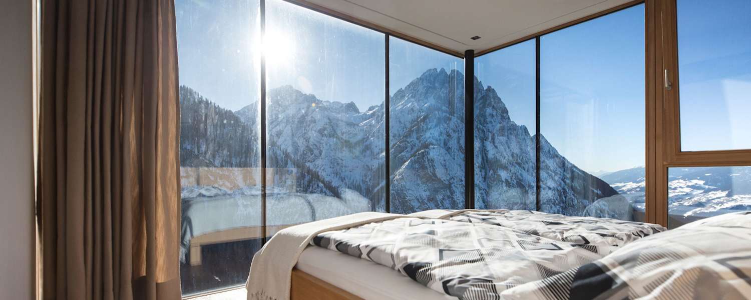 Bergwelten Hütten besondere Zimmer Dolomitenhütte