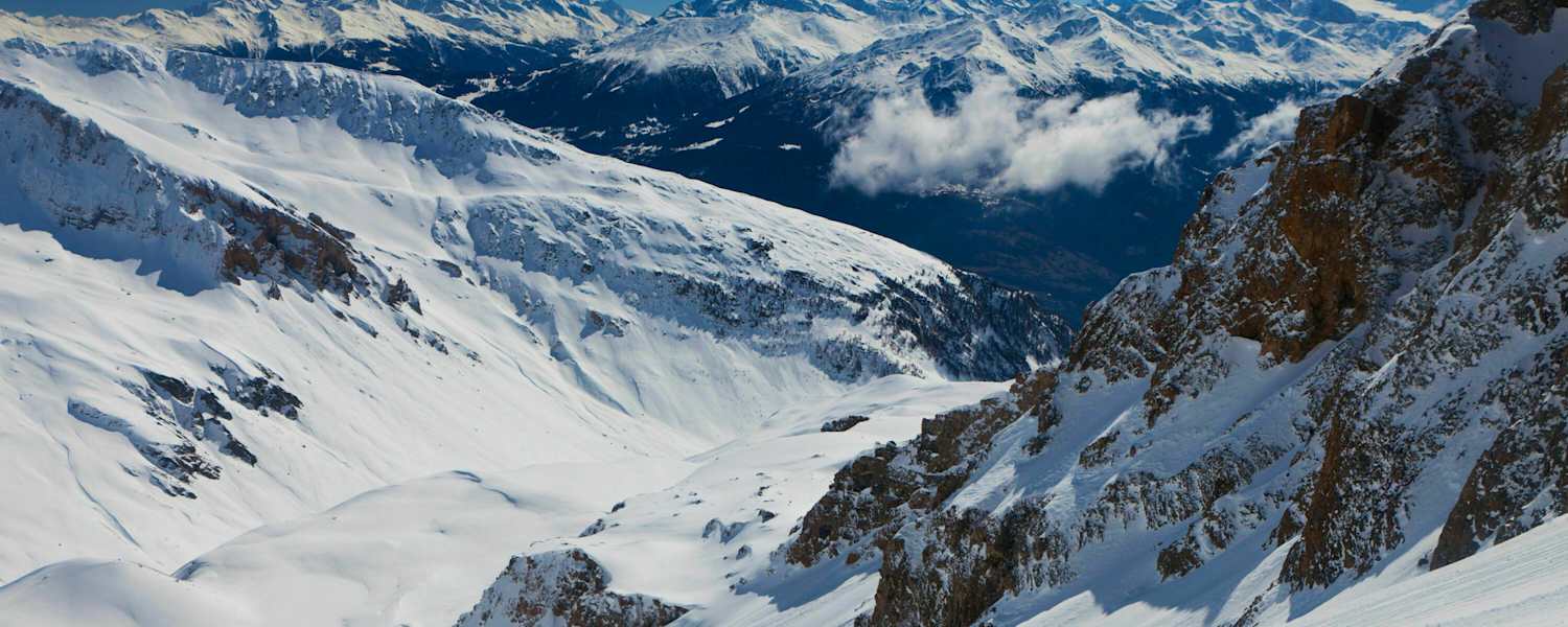 Winterlandschaft bei Leukerbad im Kanton Wallis