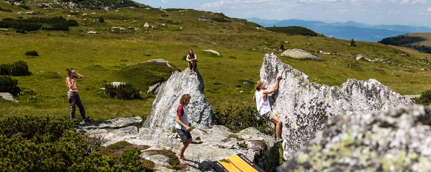 Vier Freunde auf der Koralpe