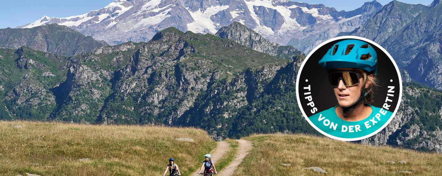 Biken im Valsesia mit perfekter Kulisse des Monte-Rosa-Masivs