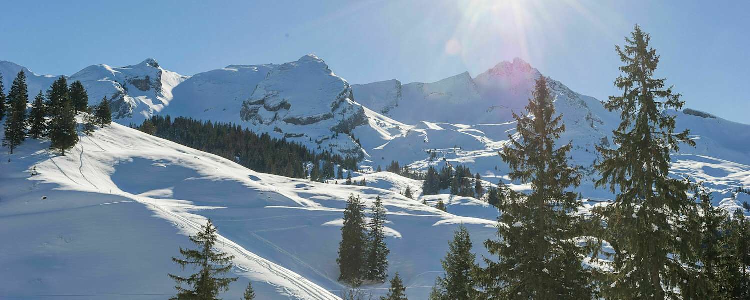 Winterlandschaft rund um Brisen in Nidwalden
