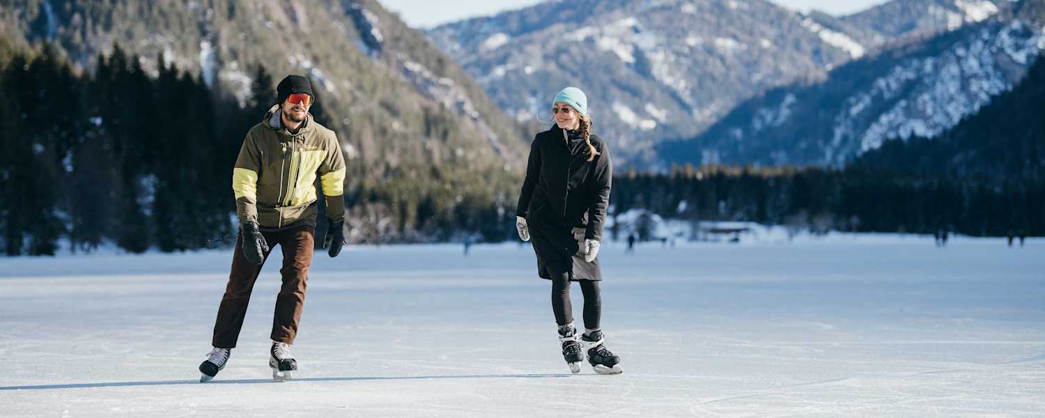 Eislaufen Weissensee Bergwelten