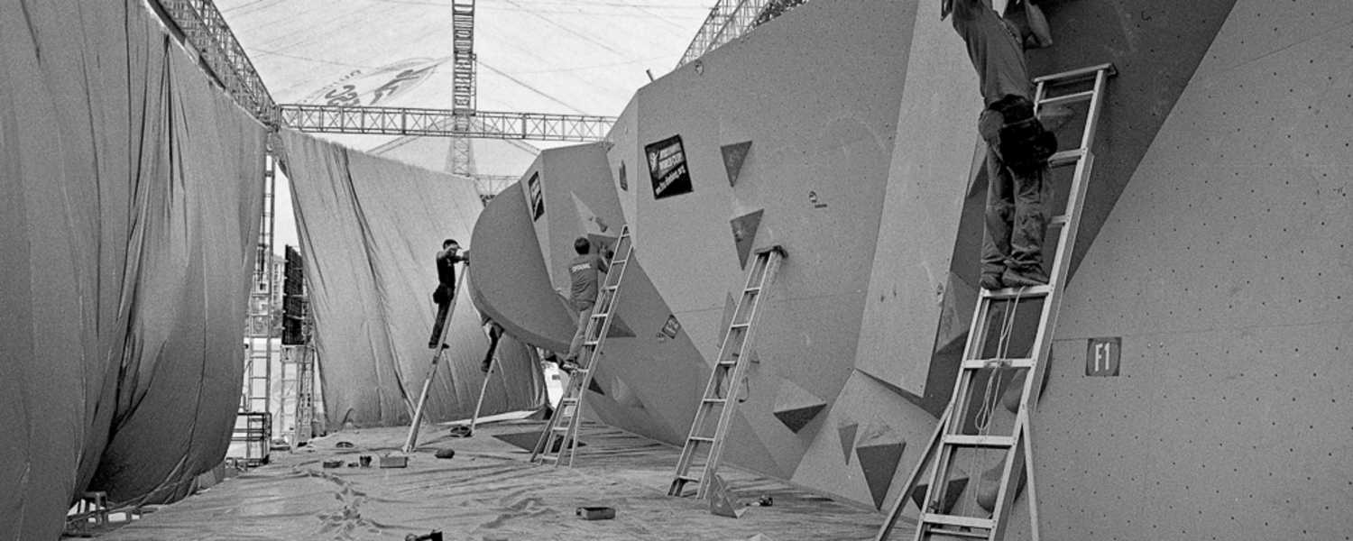 Boulder-EM: Routensetzer bei der Arbeit