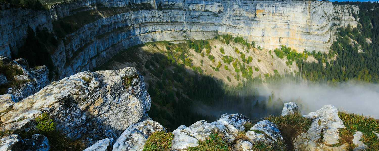 Creux du Van im Val-des-Travers in der Schweiz