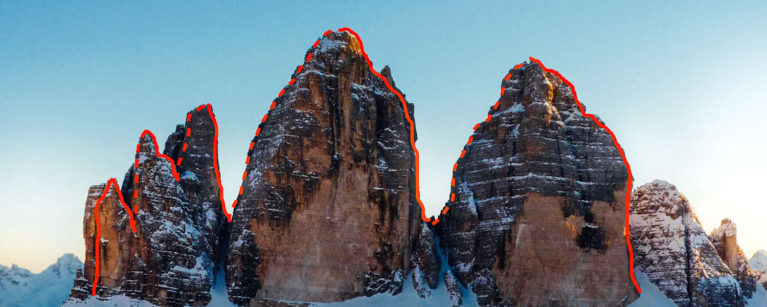 1. Drei Zinnen Traverse Winterbegehung