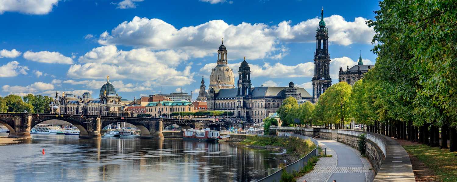 Dresden: Radfahren entlang der Elbe