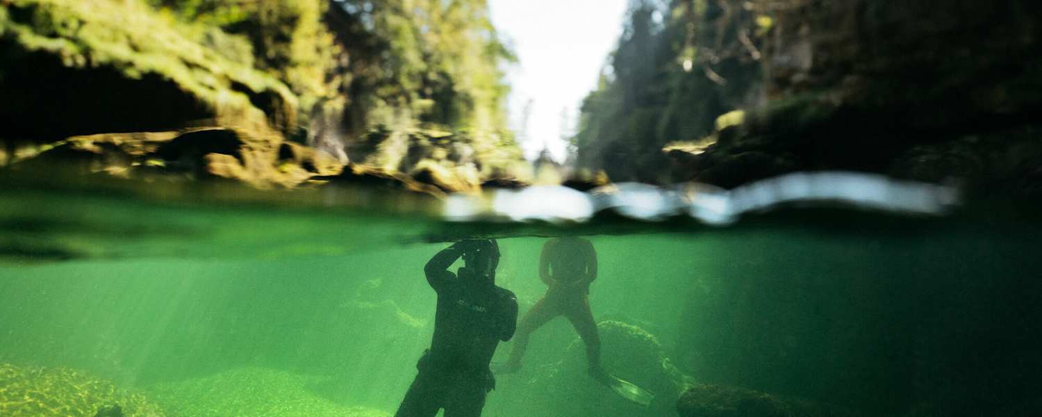 Tauchen in der Traun