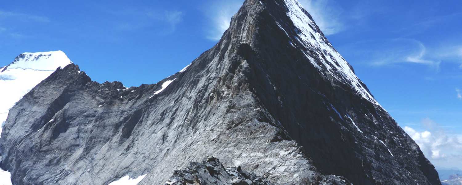 Die Südwand und der Mittellegigrat des Eiger in voller Pracht