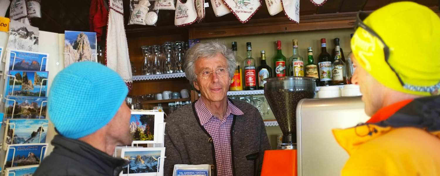 Enrico „Heini“ Demetz von der Toni-Demetz-Hütte in den Dolomiten