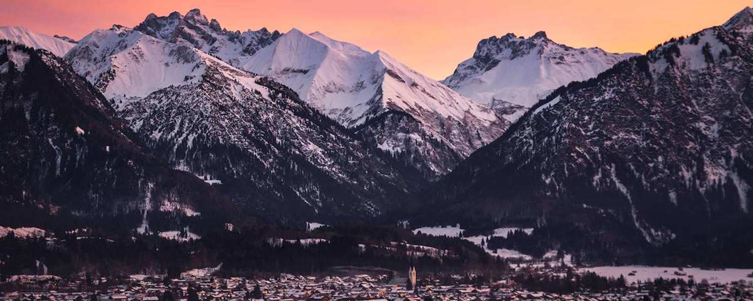 Allgäuer Berge im sanften Abendlicht