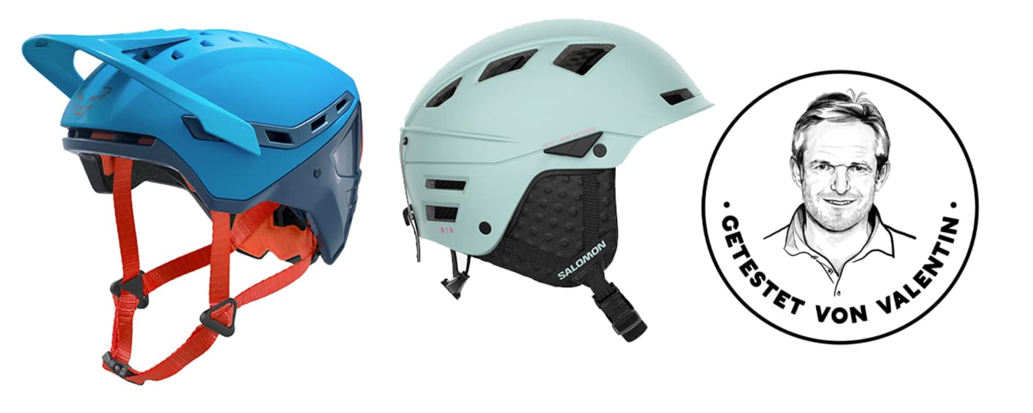 Die Skitourenhelme DYNAFIT TLT und SALOMON MTN LAB
