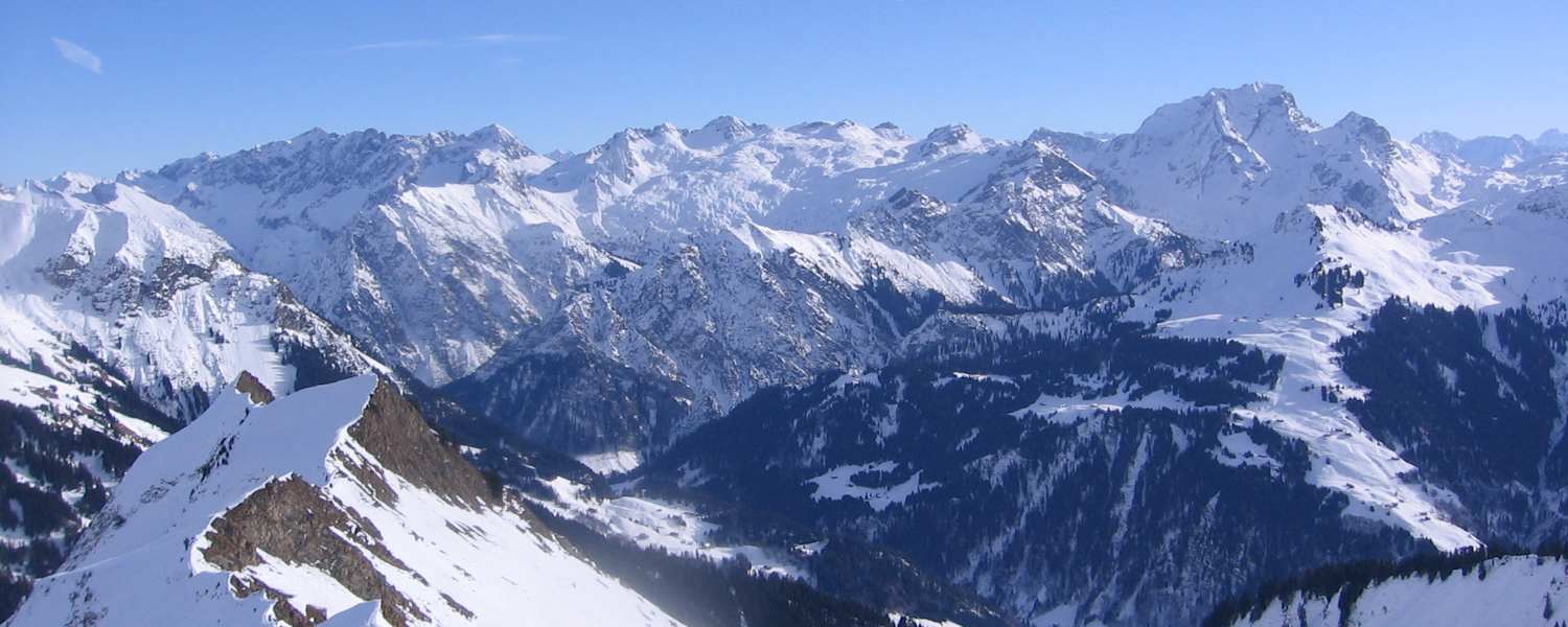 Blick vom Glatthorn gegen das Talende