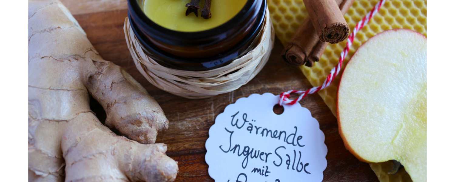 Wärmende Ingwer-Salbe mit Apfel, Chili, Nelke und Zimt
