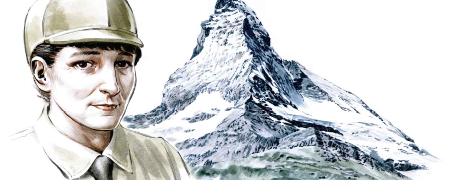 Jeanne Immink und das Matterhorn, Schweiz