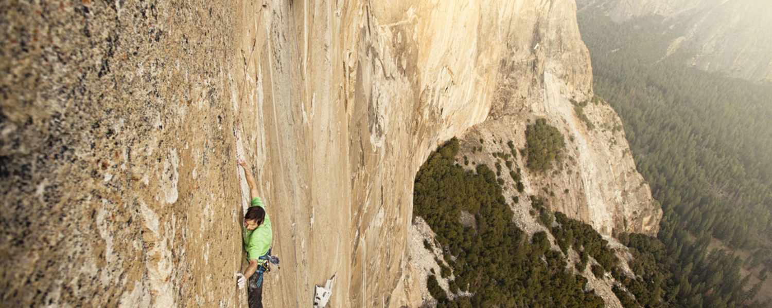 Kevin während der 15. Seillänge der Dawn Wall