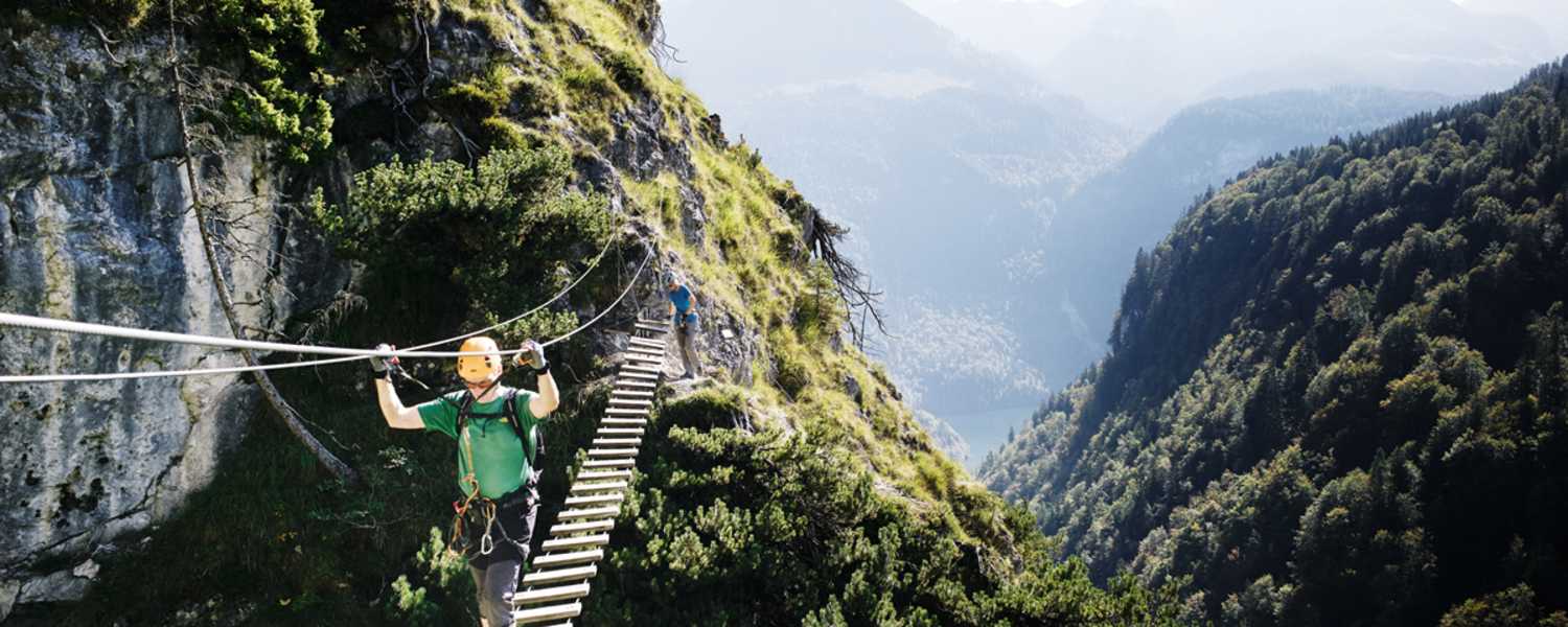 Grünstein Klettersteig mit Hängebrücke