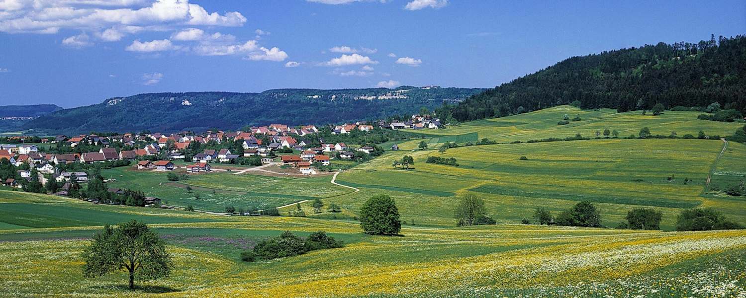 Klippeneck-Runde: Hausen ob Verena auf der Schwäbischen Alb in Baden-Württemberg