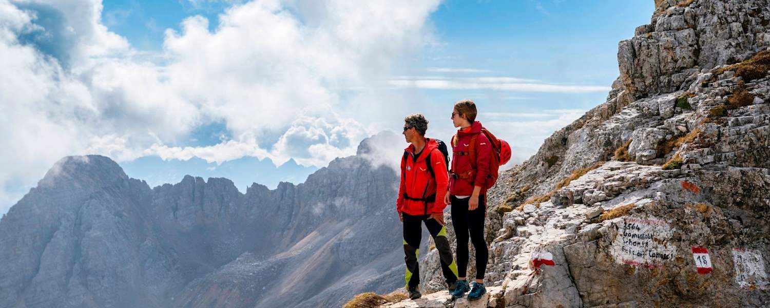 Der Bergführer und sein Gast auf der Gamsstallscharte