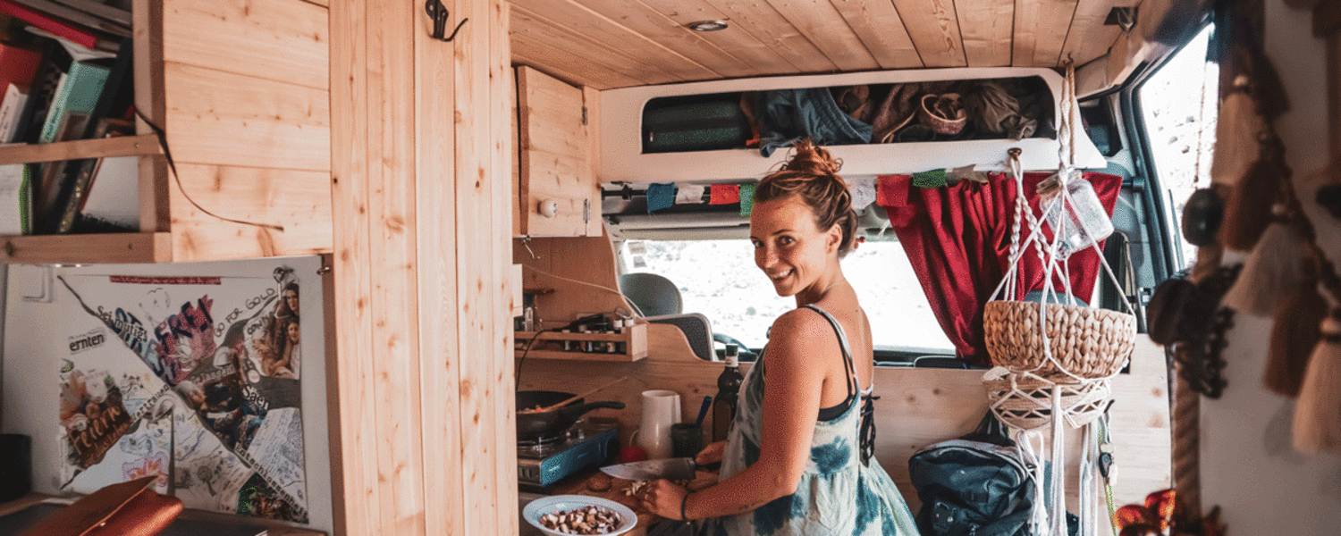 Laura Horvat hat für Bergwelten einen Campervan gebaut, nun erwartet die junge Niederösterreicherin Nachwuchs